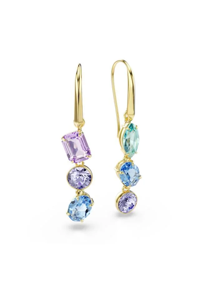 Swarovski  Gema Gold Tone Plated Drape Pierced Earrings for Women | Best Price UAE